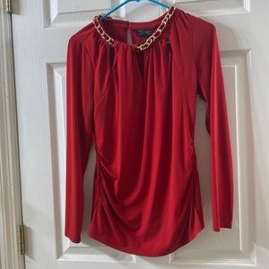 Women red blouse